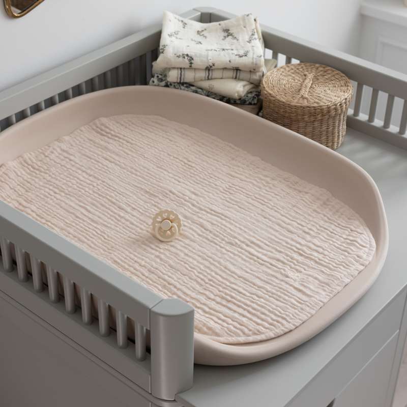 Sebra Pusselunderlag 6-lager - 2 st. - Muslin - Rosa