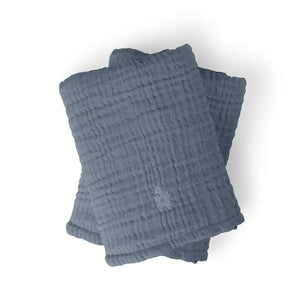 Sebra Pusselunderlag 6-lager - 2 st. - Muslin - Blå
