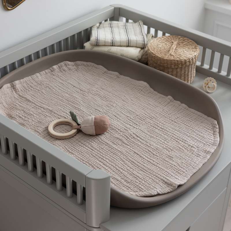 Sebra Pusselunderlag 6-lager - 2 st. - Muslin - Beige