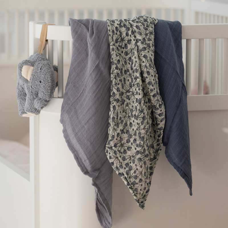 Sebra Stofbleer - 3 st. - Blue Olive - Forest Lake Blue