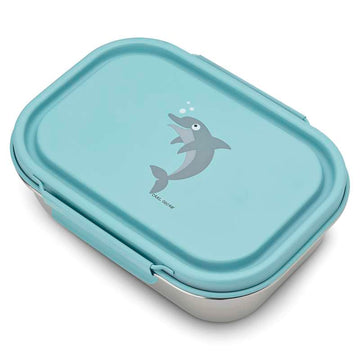 Carl Oscar Stålaktig Lunchbox - Barn - Delfin - Ljus Blå