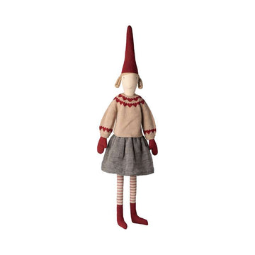 Maileg Nisse - strl. 6 - Flicka - Kjol och Stickad Tröja