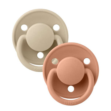 Bibs De Lux Napp - 2-Pack - Onesize - Silikon - Vanilj/Persika