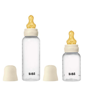 BIBS Flaska - Grow and Flow Sutteflaskesät - Plast - Latex/Rund - 150 ml./270 ml. - 2-Pack - Elfenben