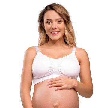 Carriwell New Mum Amnings-BH sömlös med inlägg - vit