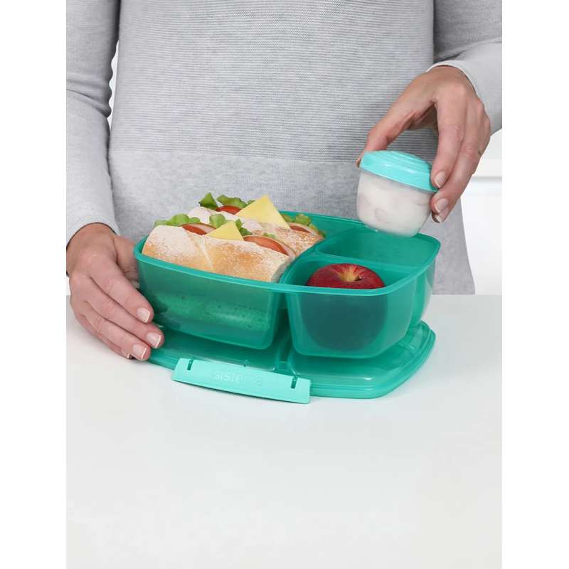 Sistema Matlåda - Tripple Split Lunch - 2L - Minty Teal
