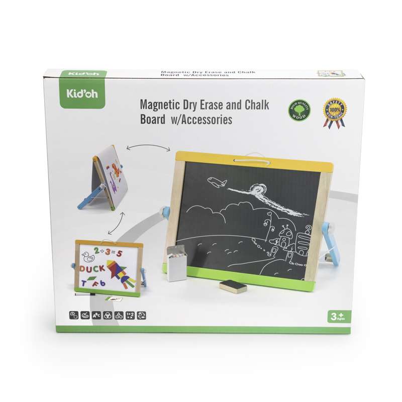 Kid'oh Magnetisk whiteboard och griffeltavla med tillbehör