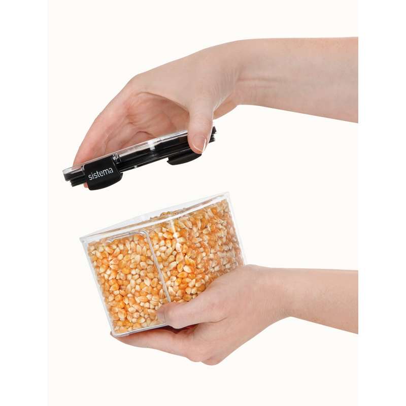 Sistema Matförvaring - Tritan Ultra - Fyrkantig - 700ml - Svart