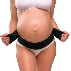 Mamma till att vara Stödbälte justerbart velcro - svart