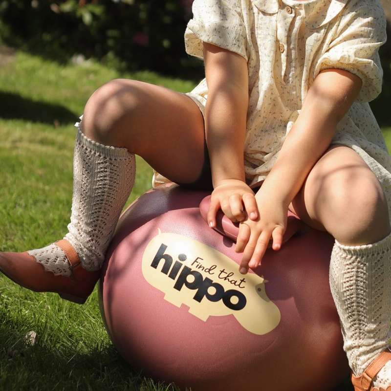 Hitta den där hippo hoppebollen - Turkos ros