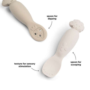 Done By Deer Sätt m. Lärningsskedar - Tiny Farm - Sand