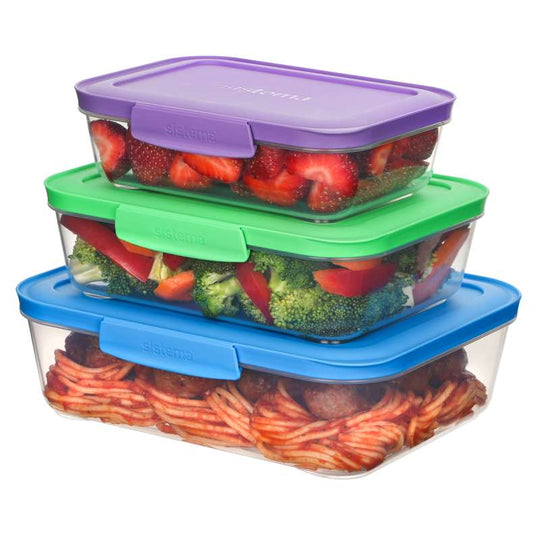 Sistema Nest It 3-pack - 600 ml, 1 L, 1,5 L - Blandade.