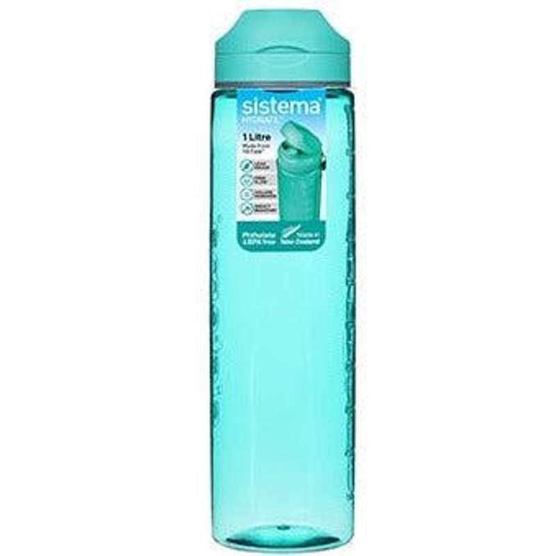 Sistema Drickflaska - Tritan Flip Top m. Måttenhet - 1L - Minty Teal