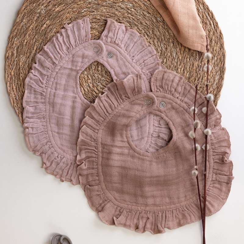 Sebra Fällkniv - 2-pack - Musselin - Rosa/Brun