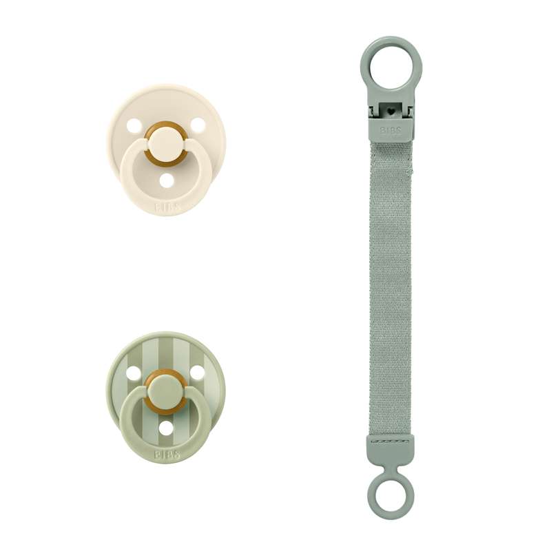 BIBS Rund Colour napp - 2-Pack - strl. 1 - naturgummi - m. Selen