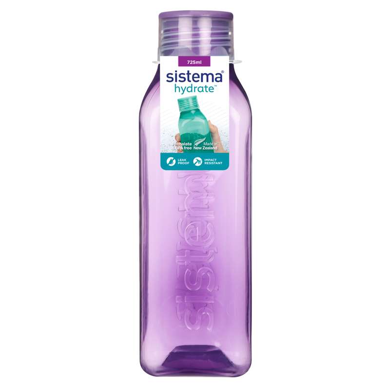 Sistema Dricksflaska - Fyrkantig - 725ml - Dimma Lila