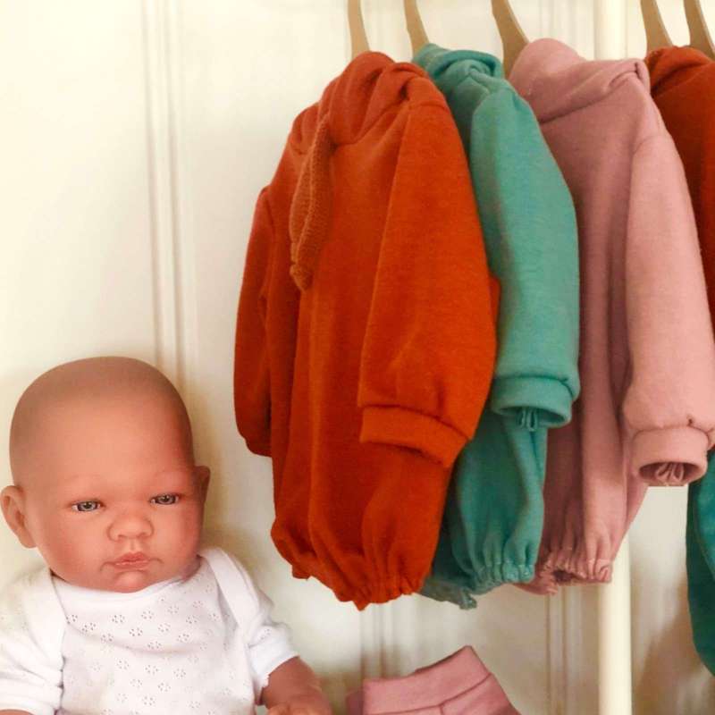 Memories by Así Docka - 43-46 cm. - Långärmad body - Rosa