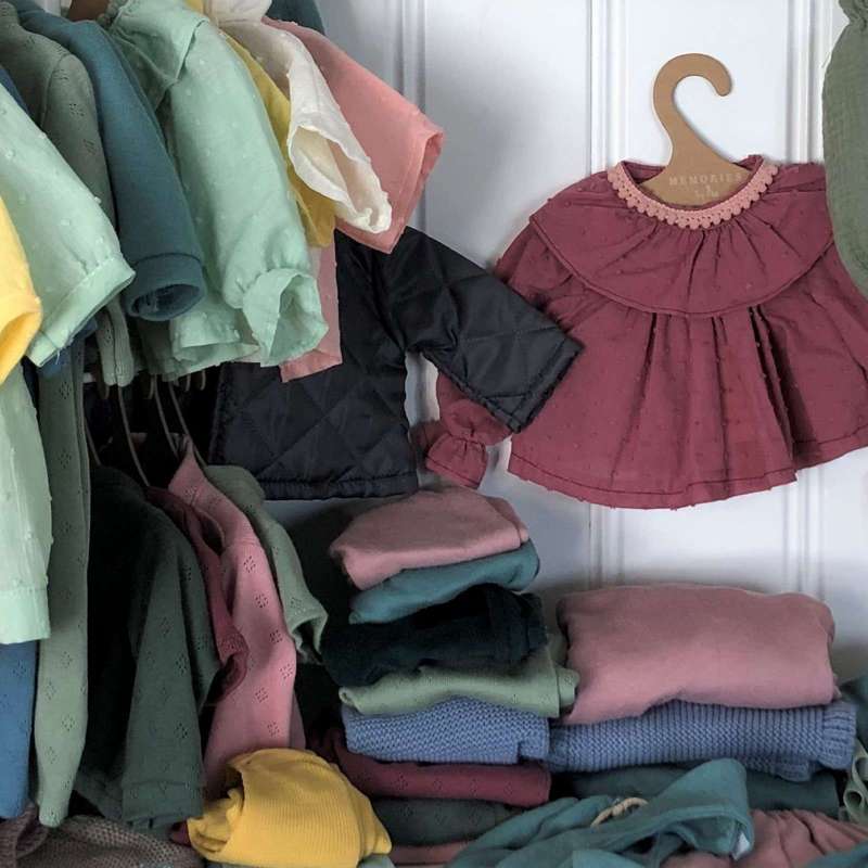 Memories by Así Docka - 43-46 cm. - Långa Byxor - Rosa