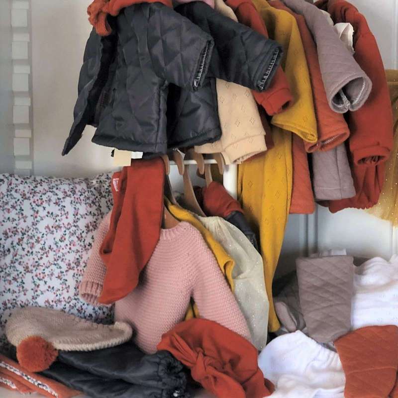 Memories by Así Docka - 43-46 cm. - Quiltad Kappa - Grå