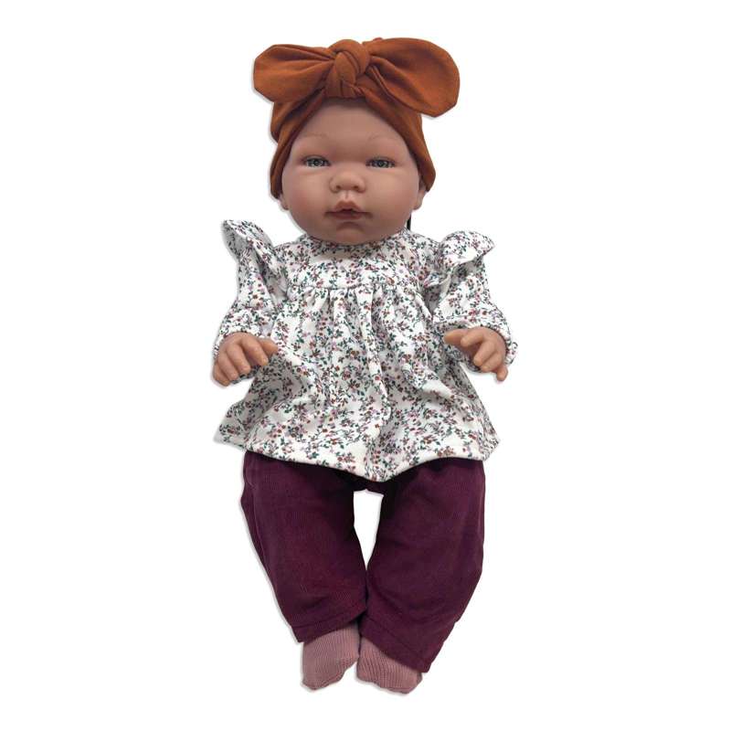 Memories by Así Docka - 43-46 cm. - Stickad mössa - Rost