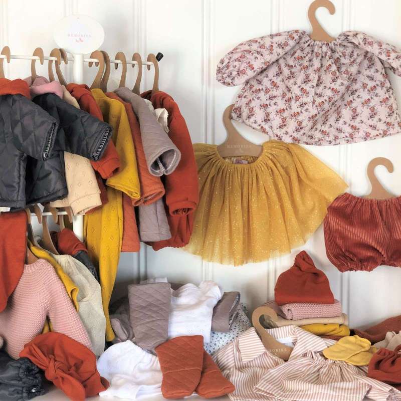 Memories by Así Dockor - 43-46 cm. - Strumpor - Ockra