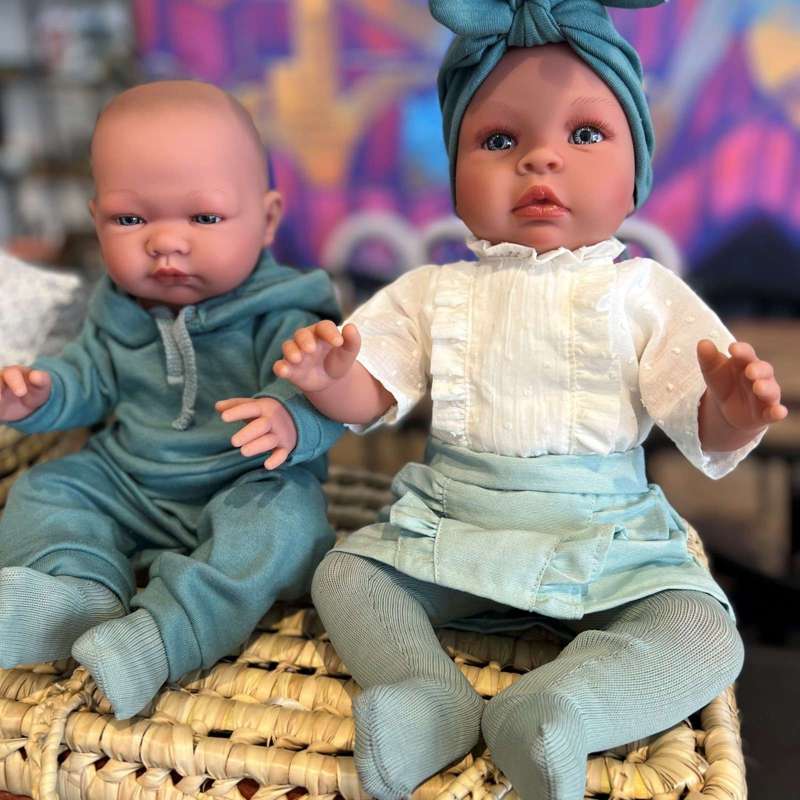 Memories by Así Docka - 43-46 cm. - Strumpbyxor - Antikgrön