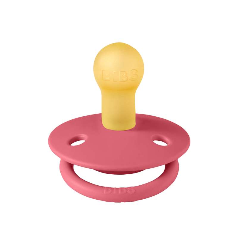 Bibs De Lux Napp - strl. 1 - naturgummi - Korall