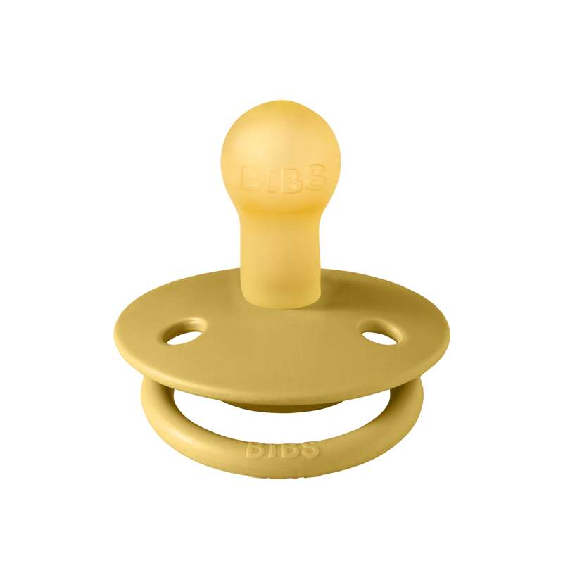 Bibs De Lux Napp - strl. 1 - naturgummi - Senap
