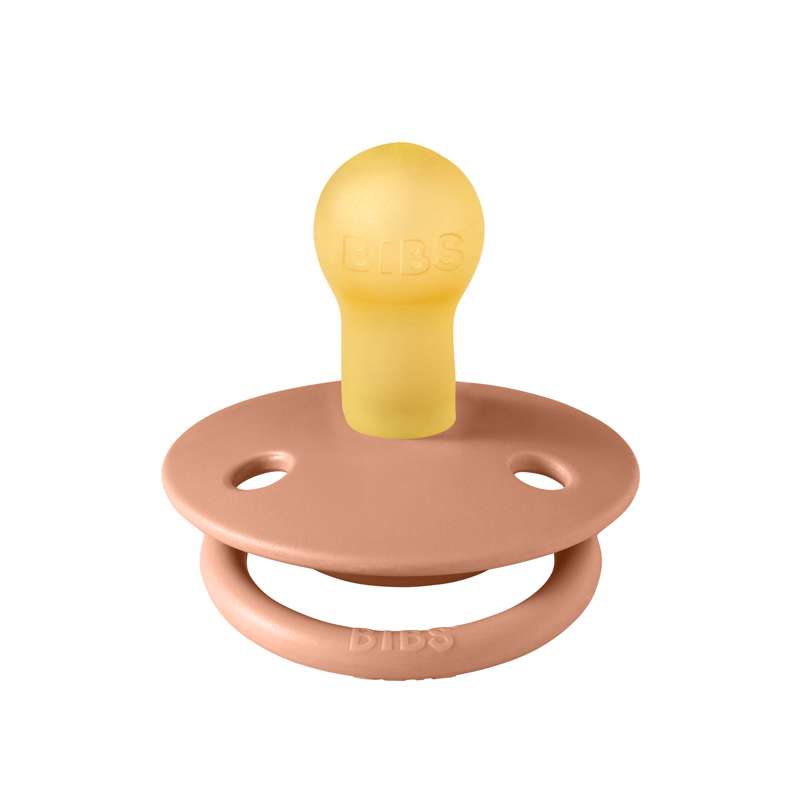 Bibs De Lux Napp - strl. 1 - naturgummi - Persika