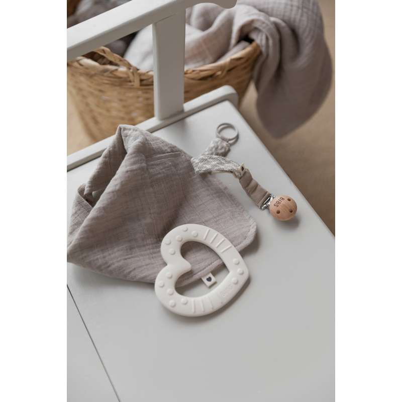 BIBS Tillbehör - Paci Braid Suttessnöre - Sand/Ivory
