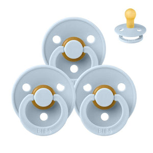 Bibs Rund Colour Napp - bundle - 3 st. - strl. 1 - Baby Blue