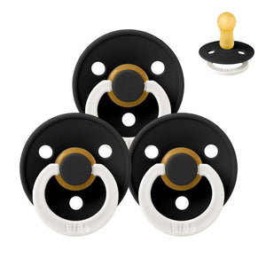 Bibs Rund Colour Napp - bundle - 3 st. - strl. 2 - GLOW - Svart