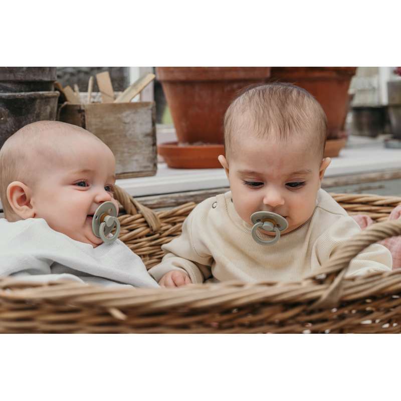 Bibs Rund Colour Napp - bundle - 8 st. - strl. 1 - Mjuk mossa