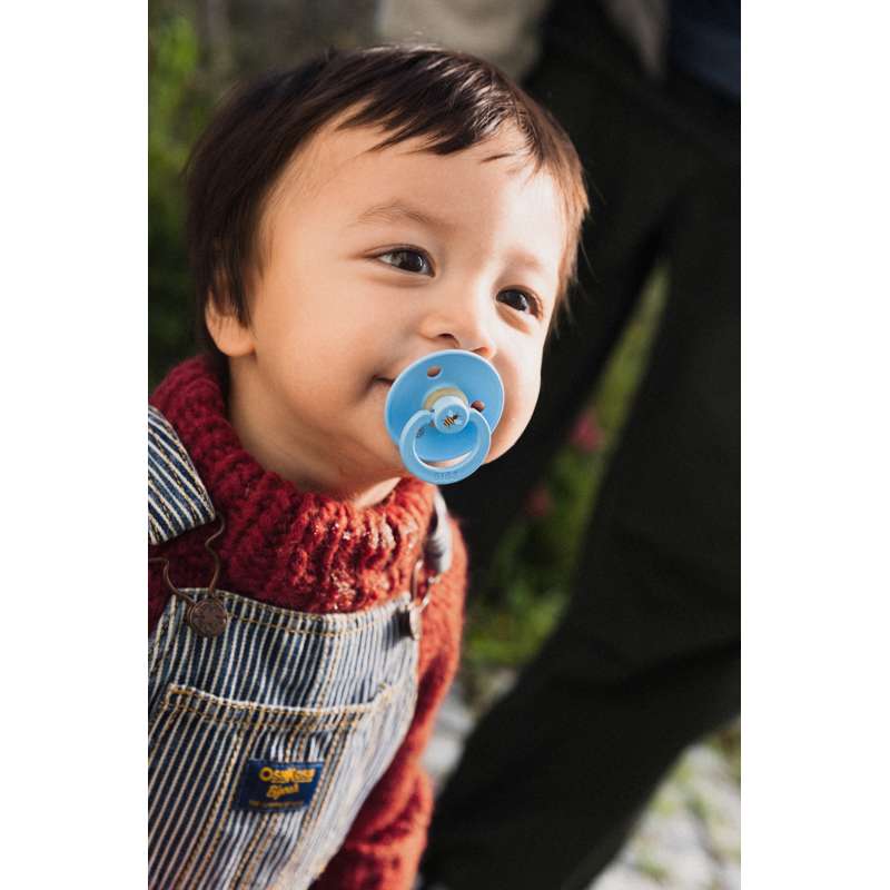 Bibs Rund Colour Napp - strl. 2 - naturgummi - Studio - Bumblebee - Breeze