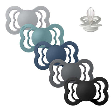 Bibs Supreme Napp - bundle - 5 st. - strl. 2 - Kraschande vågor