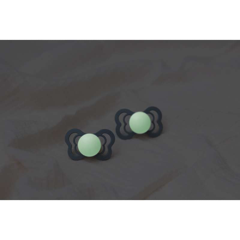 Bibs Supreme Napp - bundle - 5 st. - strl. 2 - Sova gott lilla vän - GLOW