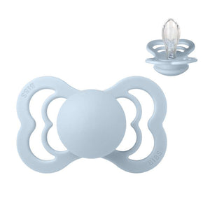 Bibs Supreme Napp - strl. 2 - Silikon - Babyblå