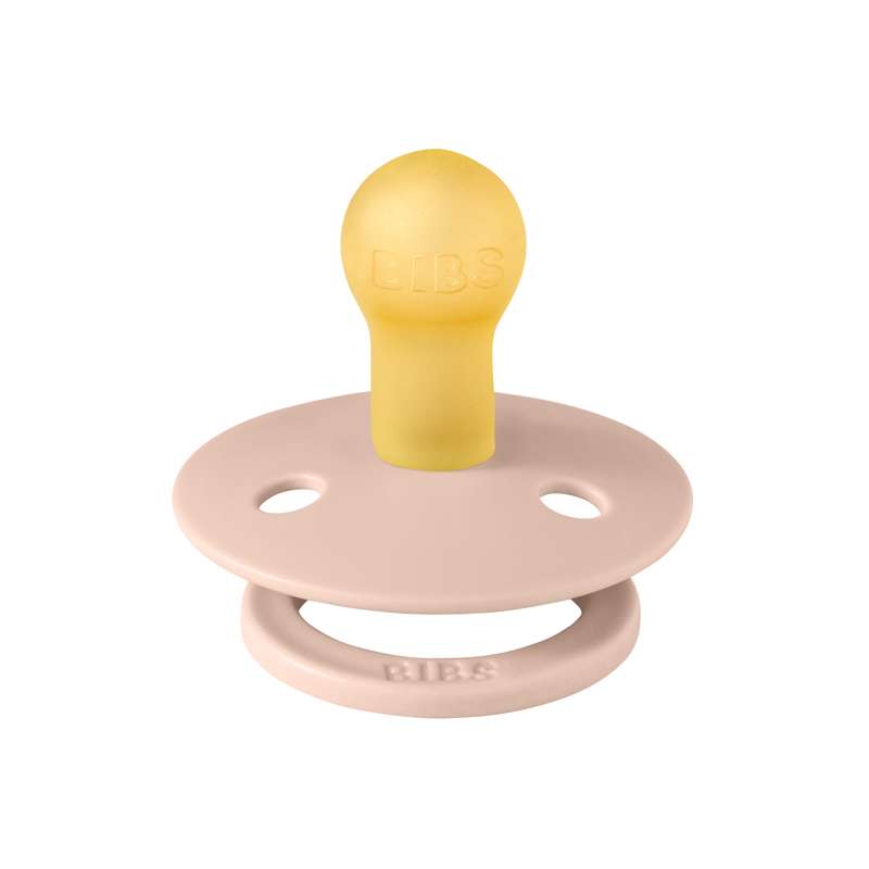 Bibs Rund Colour Napp - strl. 1 - naturgummi - Blush