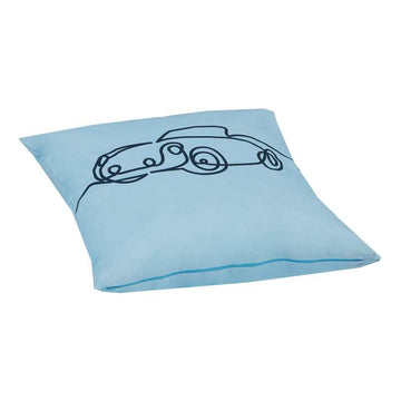 Hoppekids Kudde m. Stor Bil - CARS - Ljusblå