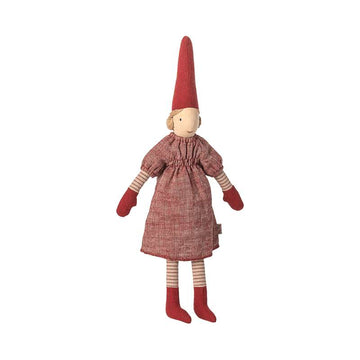 Maileg Nisse - strl. 2 - Flicka - Röd Klänning