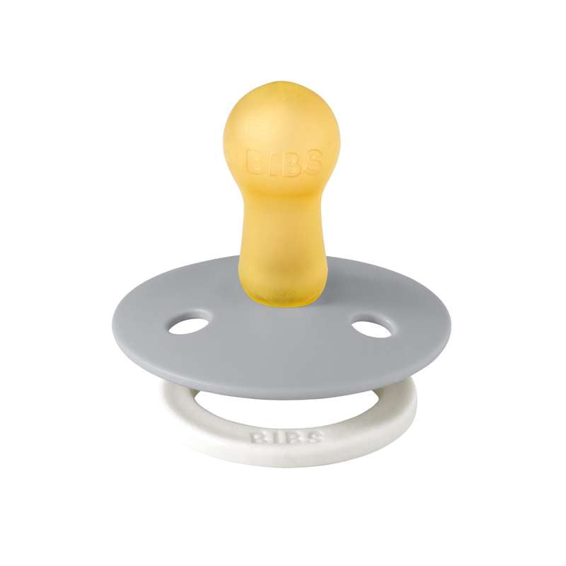 Bibs Rund Colour Napp - strl. 2 - naturgummi - GLOW - Moln