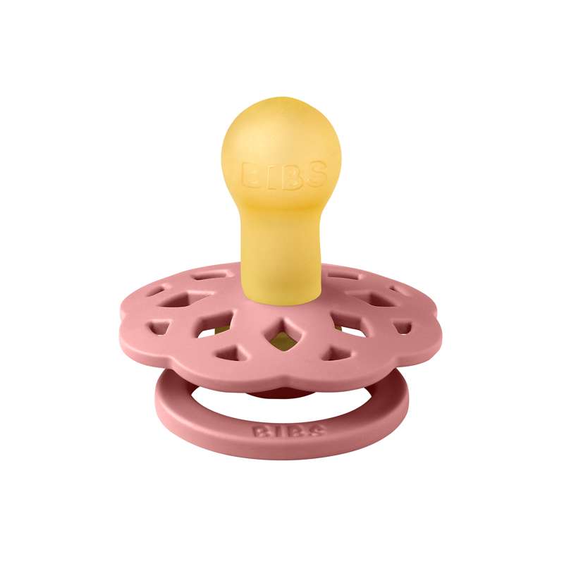 Bibs Boheme Napp - strl. 1 - naturgummi - Dammig Rosa