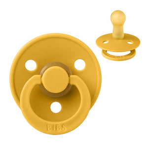 Bibs Rund Colour Napp - strl. 2 - naturgummi - Honungsbi