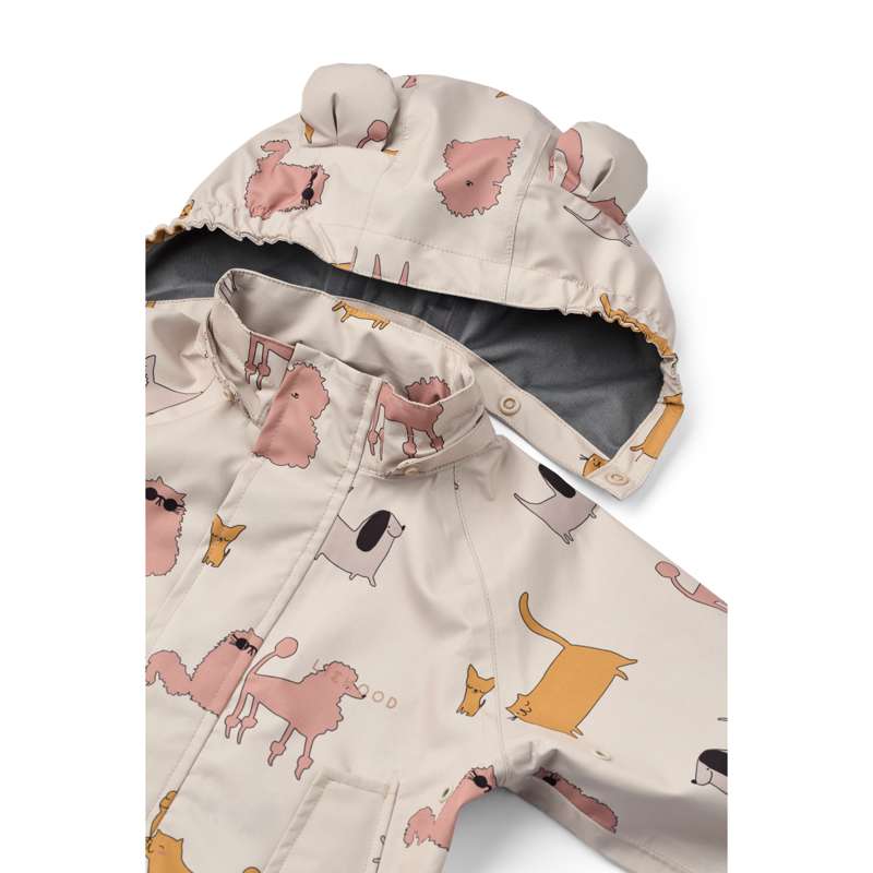 Liewood Manu Regnjacka - Katter och Hundar/Sandy