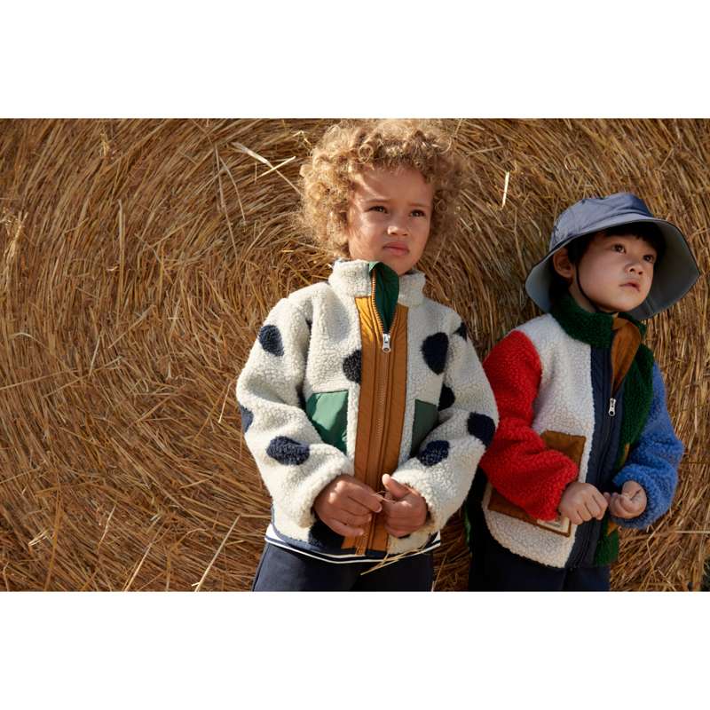 Liewood Noam Pile Jacka - Garden Green Multi Mix