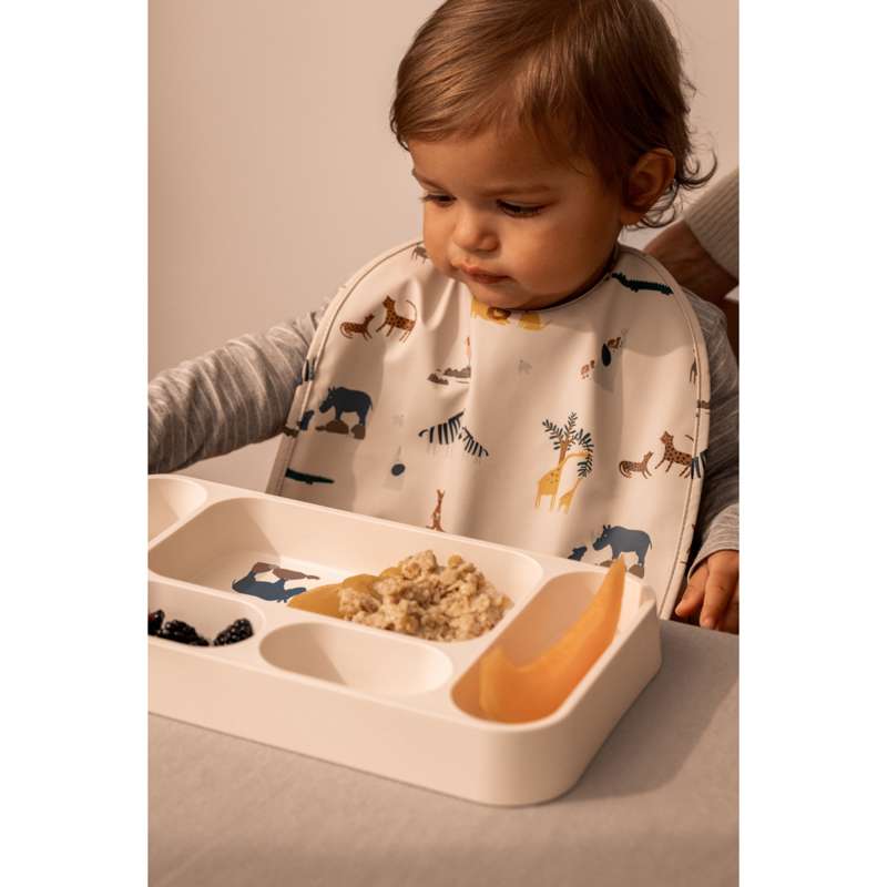 Liewood Mosu Tallrik m. Rumindelning - Peach/Sea Shell