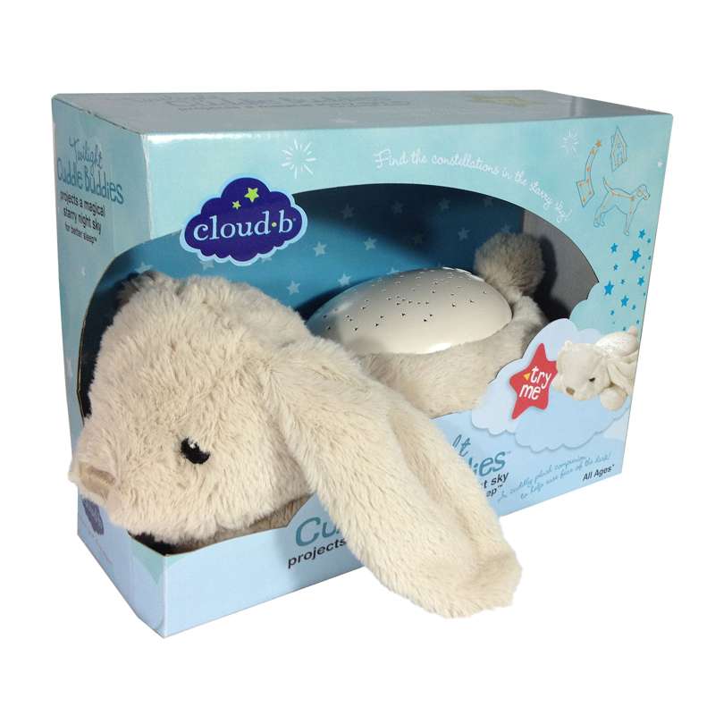 Cloud B Twilight Buddies Sänglampa med Ljus - Bunny