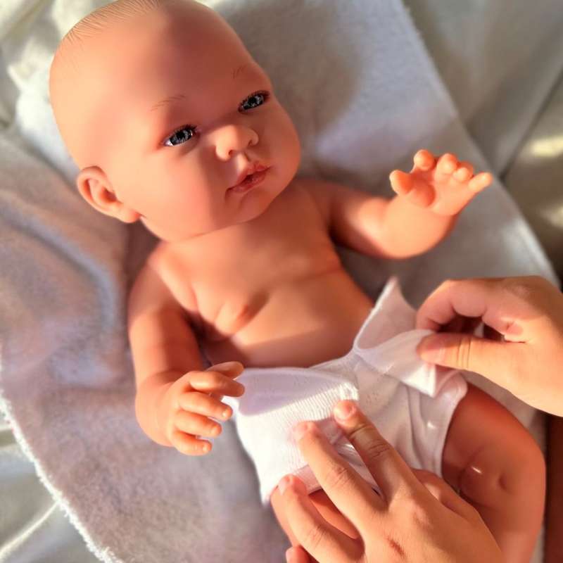 Memories by Así Docktillbehör - 43-46 cm. - 3-Pack Tygservetter till Docka - Vit