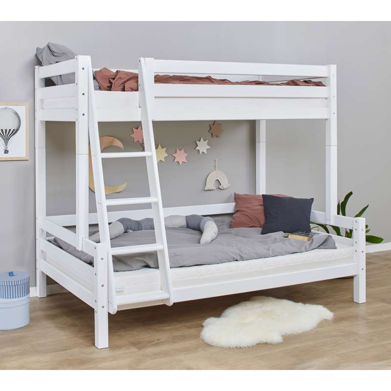 Hoppekids ECO Luxury - Snedigt Trappsteg till Våningsäng - Vit