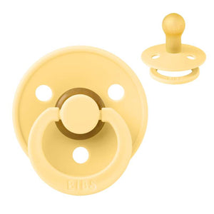 Bibs Rund Colour Napp - strl. 1 - naturgummi - Ljus smör